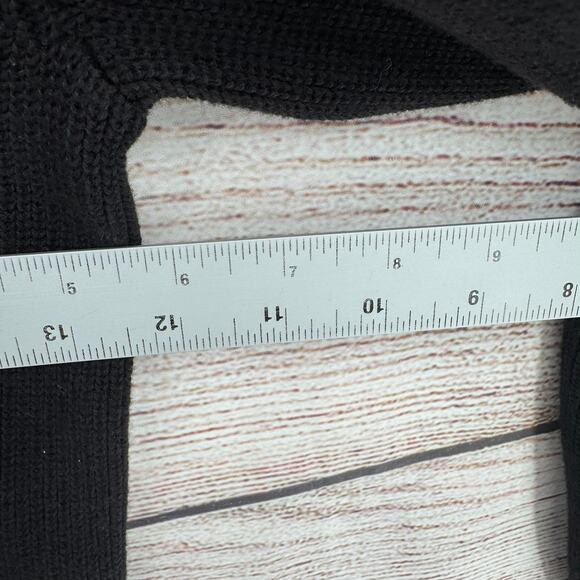 Polo Jeans Co Rib Knit 1/4 Zip Sweater Mens Large Black US Flag Ralph Lauren - Picture 7 of 8